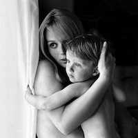 Virginia Fagini con la figlia Valeria, Roma 1969
